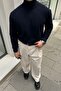 Men's Wool Regular Fit Full Turtleneck Knitwear Sweater - 4