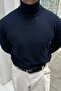 Men's Wool Regular Fit Full Turtleneck Knitwear Sweater - 8