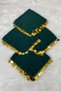 Large Size Chiffon Halay Handkerchief, 50X50Cm Green Gold 1 Piece, Bride Groom Wedding Henna Circumcision Promise Bride - 4