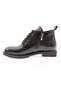 Women's Lace-Up Ankle Boots Black Crocodile 33321097 - 3