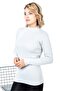 Women's Gray Half Turtleneck Sweater - 3