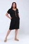 Plus Size Linen Ayrobin Dress Black