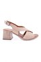 Women's Cross Strap Short Heeled Sandals 231143219