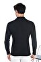 Men's Black Half Turtleneck Slim Fit Sweater - 4