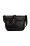Genuine Leather Shoulder Bag Women's Black - 5
