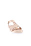 Beige Genuine Leather Women's Sandals - Velcro, Model 323103244 - 2