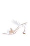 Women's Double Throw Heeled Slippers White 914833210 - 3