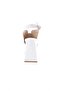 08-23y Women's Silver Stoned Twisted Heeled Sandals - 4