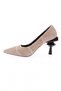 Women's Pointed Toe Low-Cut Heeled Thin Heeled Shoes Skin Wrinkled 23623261 - 3