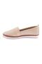 Women's V-Buckle Comfort Shoes - Flat Side Cream Leather - 3