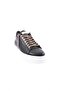 Women's Thick Sole Silver Stone Lace-Up Sneakers Shoes Black 15299653118 - 2