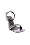 5161-1-23y Women's Silver Stone Ankle Strap Heeled Shoes - 3