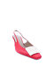 Women's Blunt Toe Accessory Goblet Heeled Shoes Red Satin 311721085 - 2