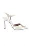 Women's Crystal Buckle Ankle Strap Thin Heeled Shoes Yellow Patent Leather 21162821
