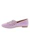 Women's Laser Print Detailed Ballerinas Genuine Leather Lilac 41832110 - 3