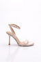 2414 Women's Stone Embroidered Heeled Evening Shoes