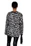Women's knit sweater - leopard print with raised detail, oversized fit 003 - 3