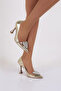 Women's Heeled Shoes Gold Snake 101393236 - 5