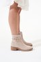 Esence Beige Suede Leather Women's Boots - 3