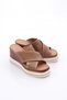 Women’s Mega Thick Sole Slippers Capuccino Genuine Leather 4210352813993 - 2