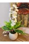 40cm Potted Artificial Flower Decorative Table Balcony Flower with Natural Stone Moss Table Top Decoration 40cm - 2