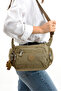 Sanmorris Crinkle Fabric Brown Shoulder Bag - 4