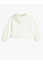 Hooded Sweatshirt New Year Printed Glitter Detailed Raised - 2