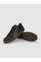 100% Genuine Leather Brown Lace-Up Men's Sneakers - 4