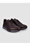 100% Genuine Leather Brown Lace-Up Men's Sports Shoes - 2