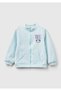 Girl's Water Green Logo Printed Sweatshirt