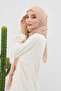 شال شيفون عملي يمكن ارتداؤه بدون إبر، لون بني حليبي، PS-11 - 4