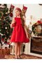 Girl's Red New Year's Birthday Dress Angel Model Dress - 3