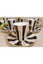 Elegant Lines Porcelain Hand Painted Set of 6 Coffee Cups