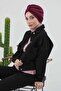 Winter Bonnet with Front Belt Detail,B-68Rb,Burgundy