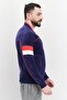 Men Sportswear Fit Mock Neck Long Sleeve Training Jackets, Blue - 3