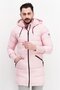 Men Sportswear Fit Hooded Long Sleeve Training Quilted Jackets, Pink