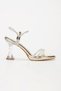 Vegas Series Stylish Transparent Heeled Stoned Women's Evening Dress Shoes - 4