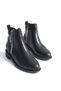 Women's Victor Black Leather Zipper Detailed Short Ankle Boots - 3
