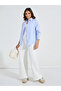 Oversized Basic Shirt with Button Placket - 2