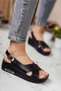 Utari Women's Orthopedic Stylish Comfort Model Anatomical Sole Heeled Daily Outdoor Sandals Black - 4