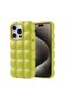 iPhone 15 Pro Case Glossy Flexible Silicone Zore Dom Dom Cover - Green