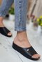 Suçi Women's Stylish Laser Patterned Daily Orthopedic Sole Slippers Guest Young Mother Outdoor Home Slippers Black - 5