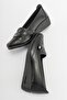 Women's Ballerinas with Side Flowers BLACK SKIN BLACK - 6