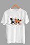 Ανδρικό μπλουζάκι White Color Basic Horse Printed