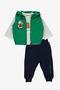 Green School Bear Set for Baby Boy - With Pockets and Vest MNK14140