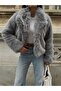 Lolita Pouchless Detail Imported Fur Coat - 5