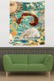 Girl's Colorful World Stain Resistant Fabric Wall Covering Wall Tapestry Tapestry