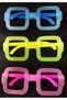 Phosphorescent Square Model Glow Party Glasses Glow in the Dark Glasses 12 Pieces (4940) - 3