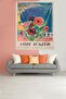 Cote D'azur Scenic Stain Resistant Velvet Fabric Wall Cover Wall Carpet Tapestry