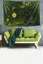 Yellow Daisies in a Vase Stain Resistant Fabric Wall Cloth Wall Tapestry Tapestry